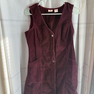 Levi's Rich Burgundy Corduroy Mini Dress